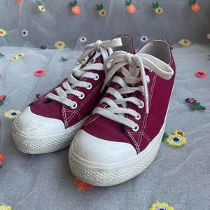 Muji Women's White and Red Trainers